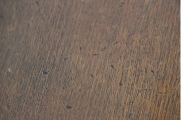 イギリスヴィンテージ　オーク材　リネンフォールドの伝統模様が施されたデスク　(R-087773)