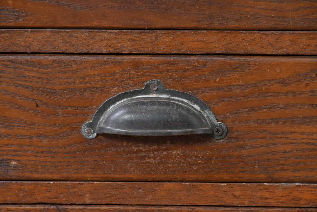 和製アンティーク　栓材　引き出し7杯のレトロなサイドチェスト　(R-087777)