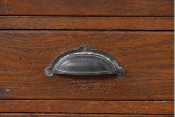 和製アンティーク　栓材　引き出し7杯のレトロなサイドチェスト　(R-087777)