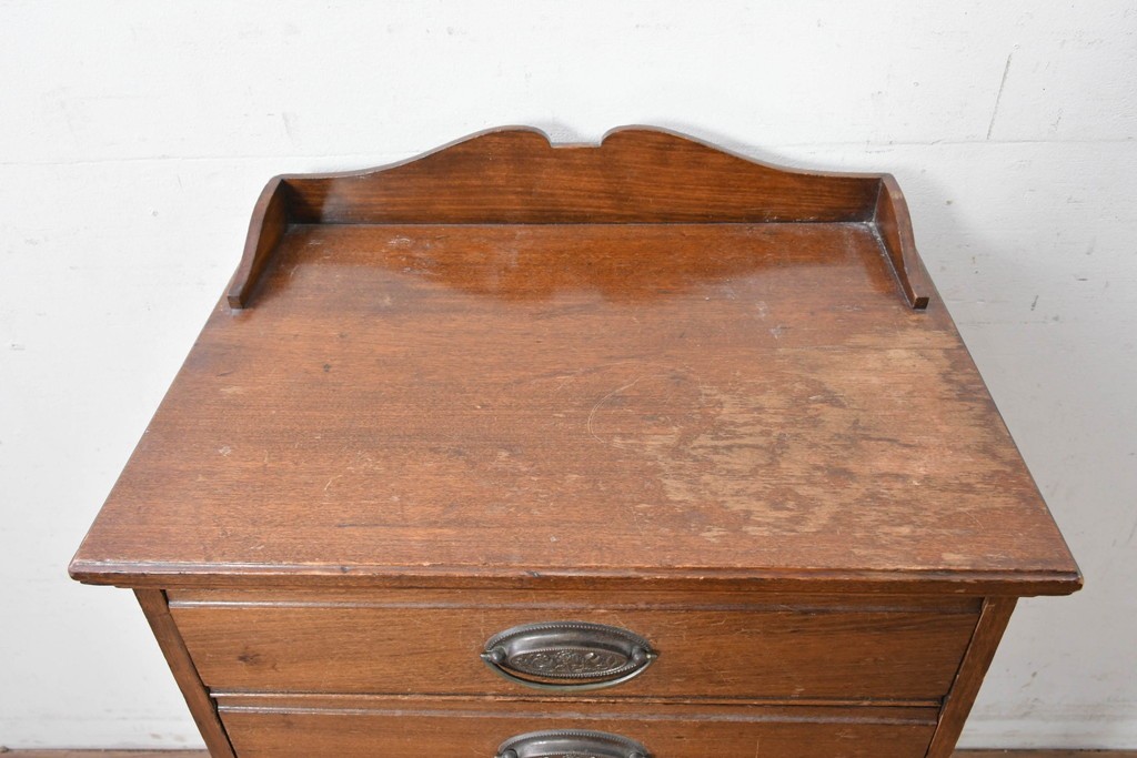 イギリスヴィンテージ　CHARLES JENNER & COMPANY　落ち着いた木味と軽やかさを感じる引き出し式のレコードケース　(R-087779)