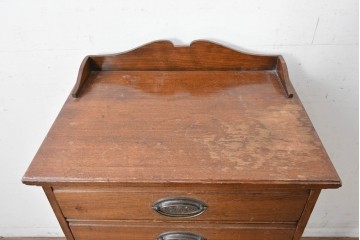 イギリスヴィンテージ　CHARLES JENNER & COMPANY　落ち着いた木味と軽やかさを感じる引き出し式のレコードケース　(R-087779)