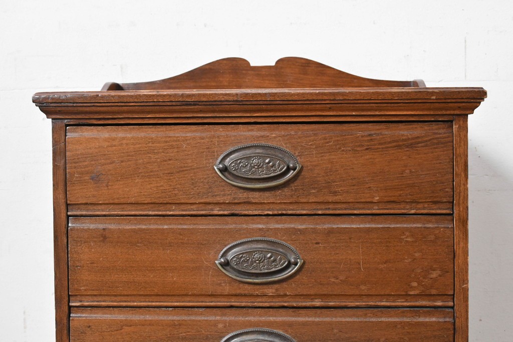 イギリスヴィンテージ　CHARLES JENNER & COMPANY　落ち着いた木味と軽やかさを感じる引き出し式のレコードケース　(R-087779)