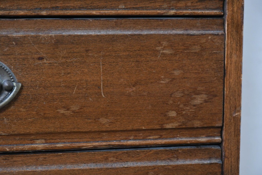 イギリスヴィンテージ　CHARLES JENNER & COMPANY　落ち着いた木味と軽やかさを感じる引き出し式のレコードケース　(R-087779)