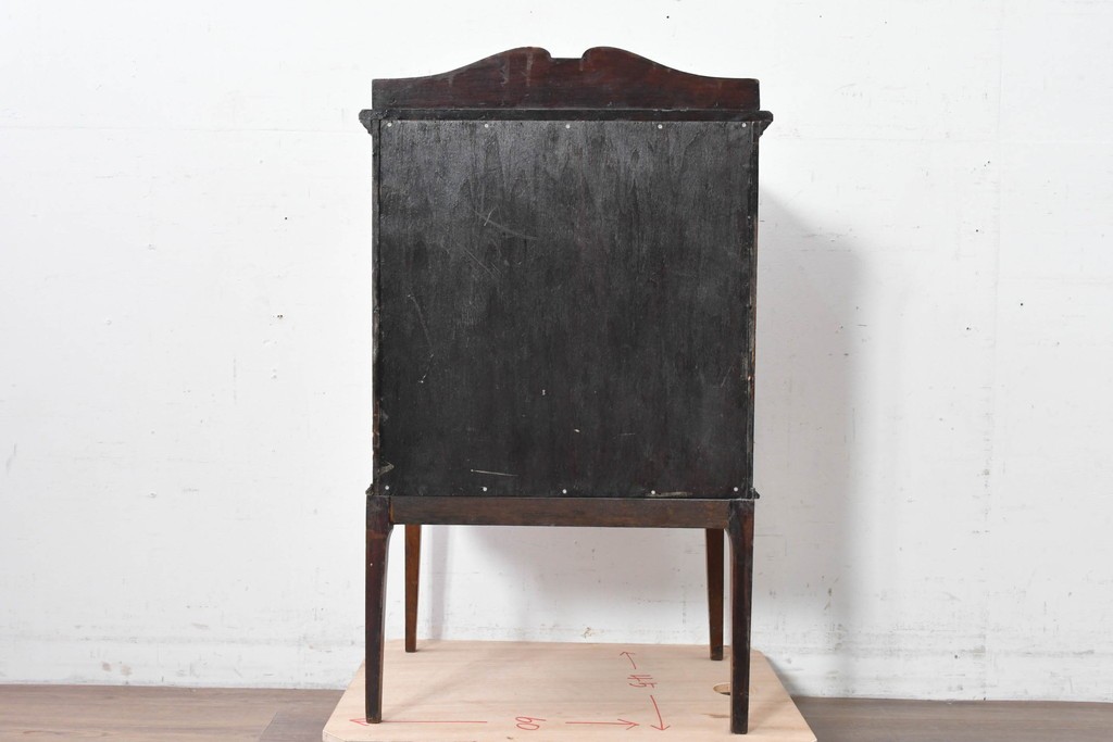 イギリスヴィンテージ　CHARLES JENNER & COMPANY　落ち着いた木味と軽やかさを感じる引き出し式のレコードケース　(R-087779)