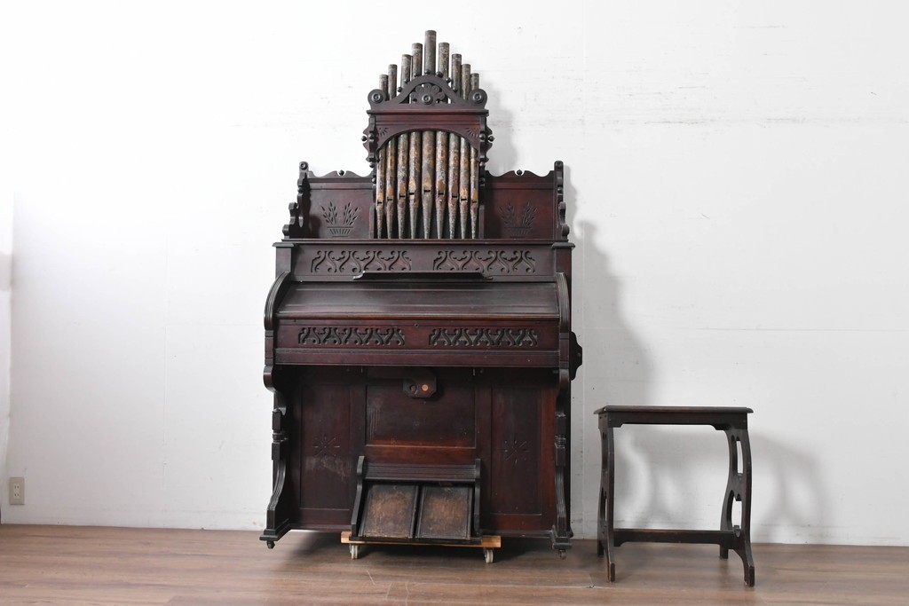 アメリカアンティーク　激レア・希少!!　Estey Organ Company(エスティ オルガン社)　リードオルガン　定価約350万円　(R-087780)