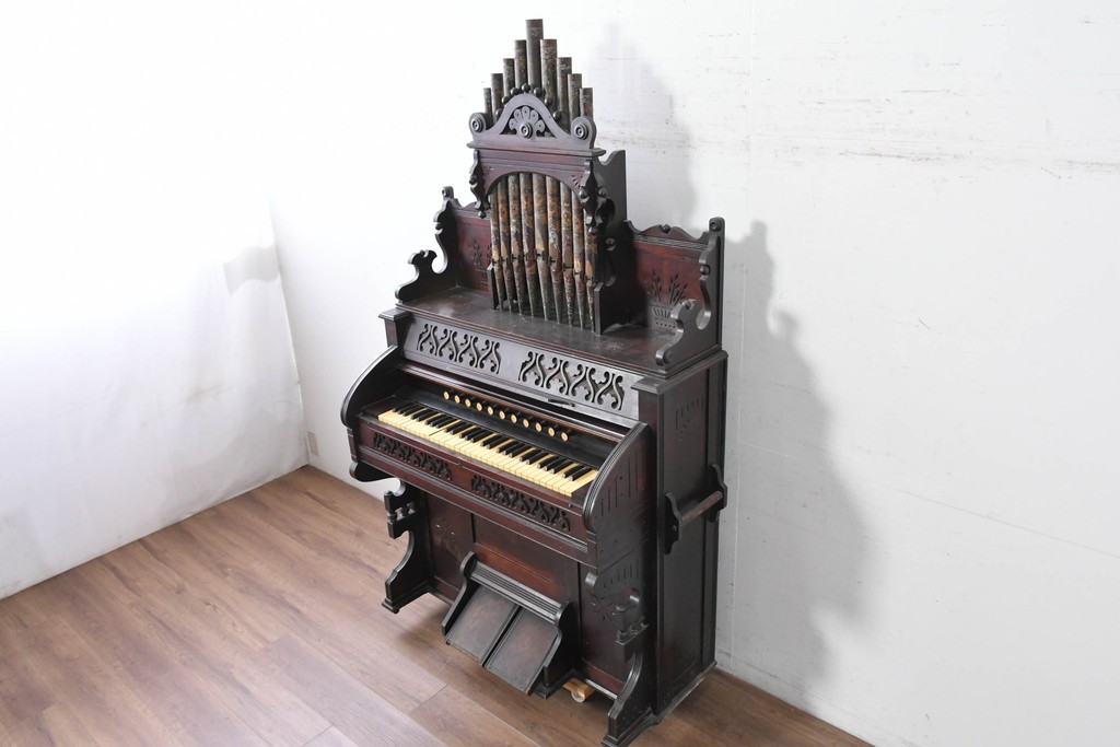 アメリカアンティーク　激レア・希少!!　Estey Organ Company(エスティ オルガン社)　リードオルガン　定価約350万円　(R-087780)