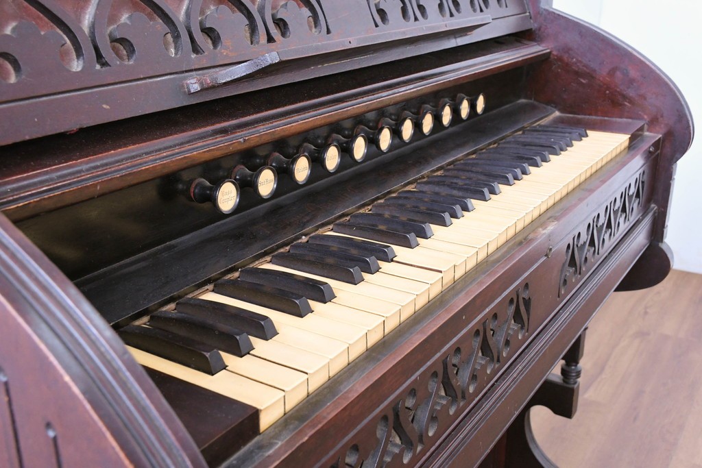 アメリカアンティーク　激レア・希少!!　Estey Organ Company(エスティ オルガン社)　リードオルガン　定価約350万円　(R-087780)
