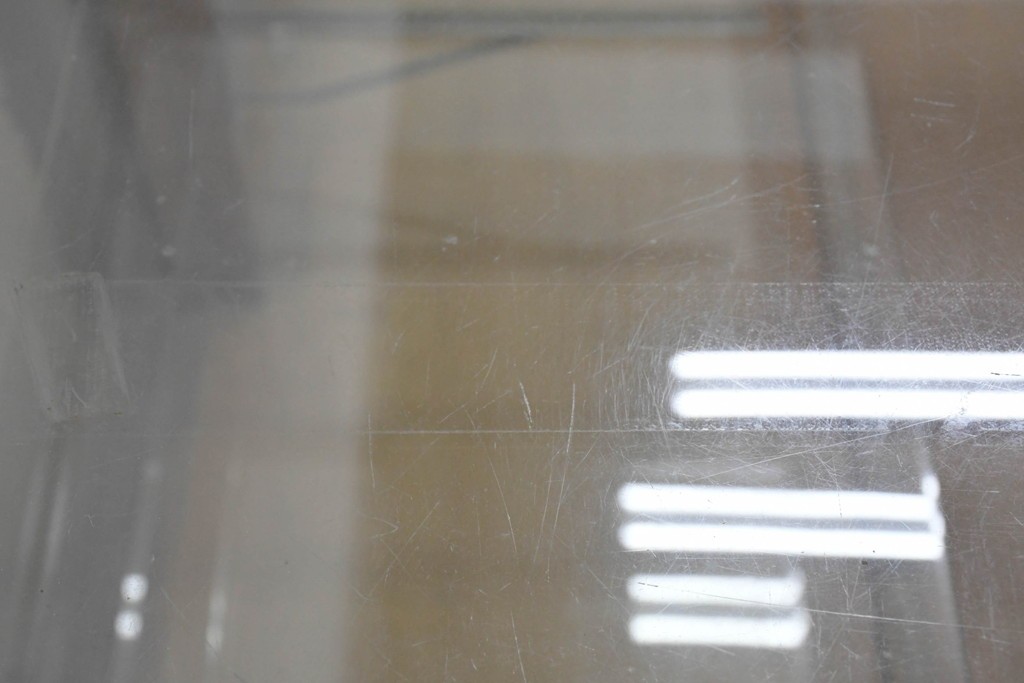 和製ヴィンテージ　楢(ナラ)材　素朴な風合いが魅力のガラスショーケース　(R-087781)