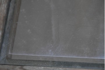 和製ヴィンテージ　楢(ナラ)材　素朴な風合いが魅力のガラスショーケース　(R-087781)