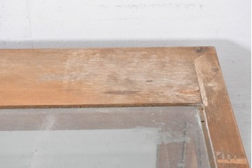 和製ヴィンテージ　楢(ナラ)材　味わい深い木肌が魅力のガラスショーケース　(R-087783)