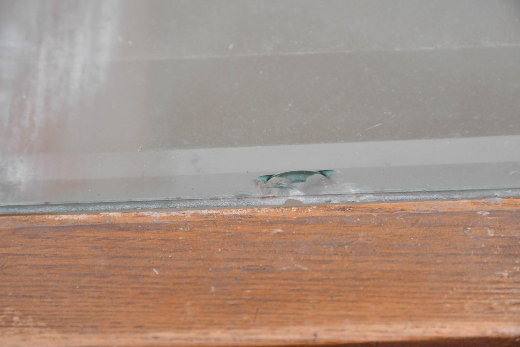 和製ヴィンテージ　楢(ナラ)材　味わい深い木肌が魅力のガラスショーケース　(R-087783)