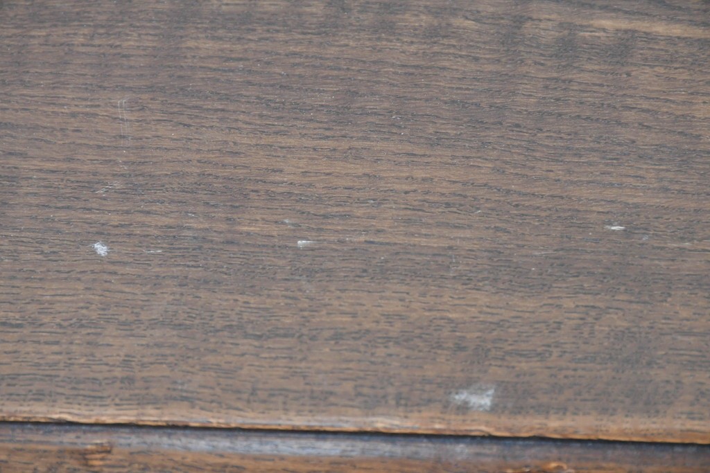 イギリスヴィンテージ　Bevan Funnell(べヴァン ファンネル)　Reprodux(リプロダックス)シリーズ　オーク材　アーチ型のステンドグラスや彫刻装飾が魅力のアンティーク調キャビネット　(R-087785)