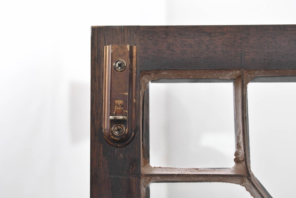 イギリスアンティーク　マホガニー材　幾何学模様のガラス扉が目を引く上品なブックケース　(R-087787)