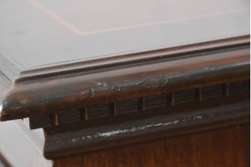 イギリスアンティーク　マホガニー材　幾何学模様のガラス扉が目を引く上品なブックケース　(R-087787)