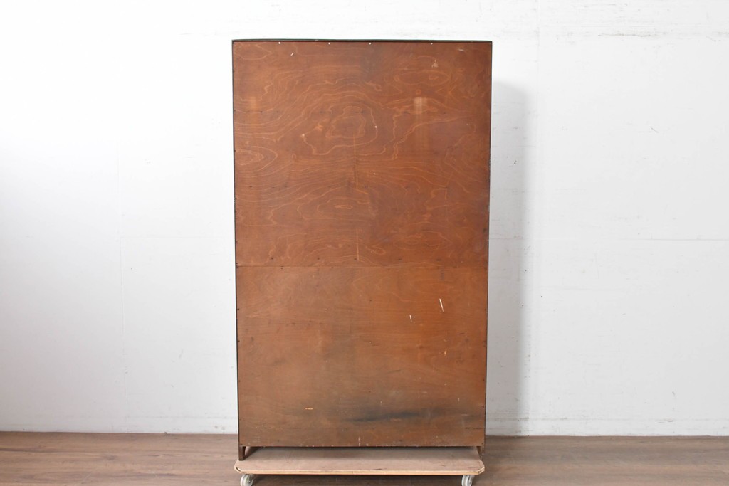 イギリスアンティーク　希少デザイン!!　オーク材　アーチトップ・ボウフロントデザインが魅力のオープンシェルフ　(R-087790)