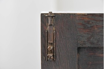 イギリスアンティーク　オーク材　バーリーシュガーツイストレッグが印象的なタオルハンガー付きのウォッシュスタンド　(R-087794)