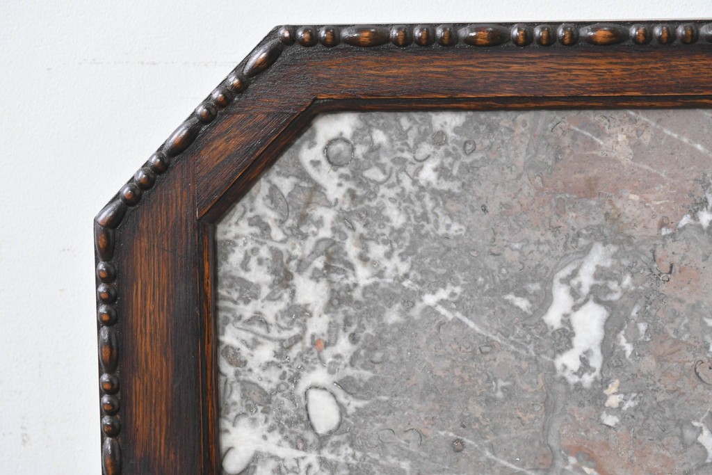 イギリスアンティーク　オーク材　バーリーシュガーツイストレッグが印象的なタオルハンガー付きのウォッシュスタンド　(R-087794)