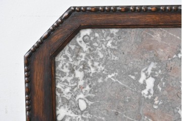 イギリスアンティーク　オーク材　バーリーシュガーツイストレッグが印象的なタオルハンガー付きのウォッシュスタンド　(R-087794)