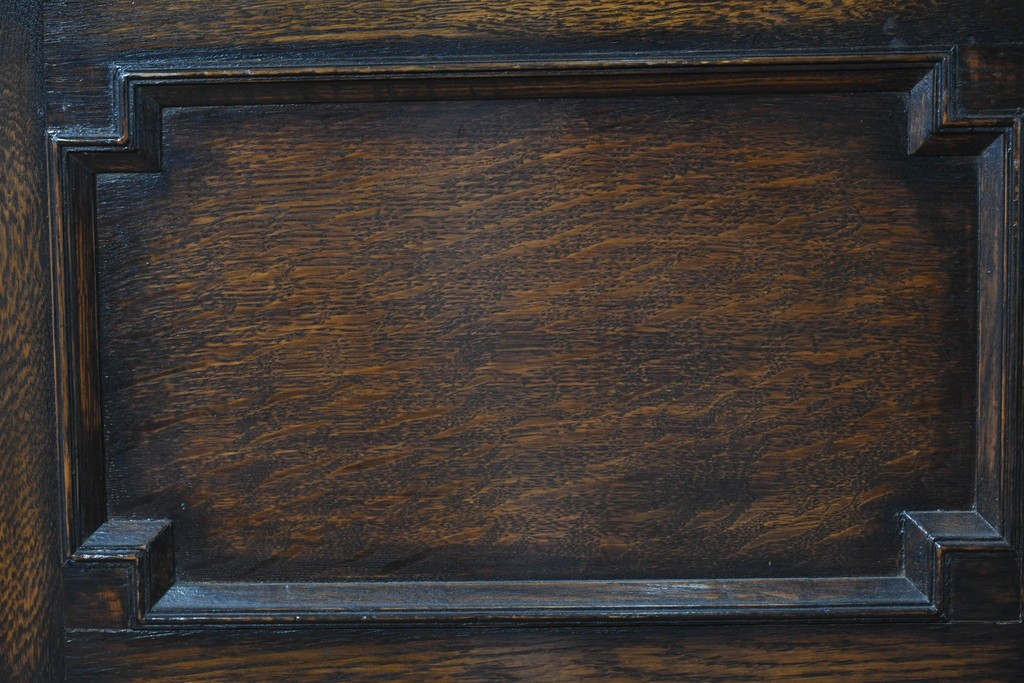 イギリスアンティーク　オーク材　バーリーシュガーツイストレッグが印象的なタオルハンガー付きのウォッシュスタンド　(R-087794)