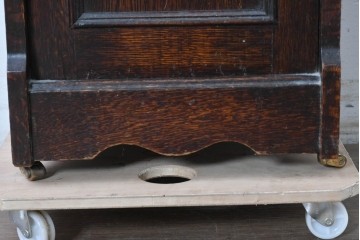 イギリスアンティーク　オーク材　クラシカルな彫刻入りのコールボックス　(R-087795)