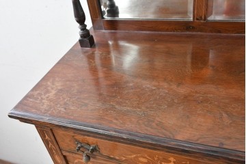 イギリスアンティーク　ローズウッド材　コンパクトなサイズ感がうれしい象嵌入りのミュージックキャビネット　(R-087798)