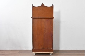 イギリスアンティーク　ローズウッド材　コンパクトなサイズ感がうれしい象嵌入りのミュージックキャビネット　(R-087798)