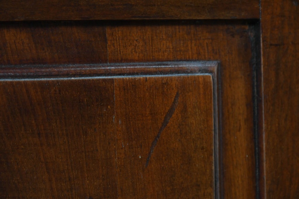 イギリスアンティーク　大理石天板　ウォールナット材　小振りサイズ　タイル装飾と透かし彫りが美しいウォッシュスタンド　(R-087802)