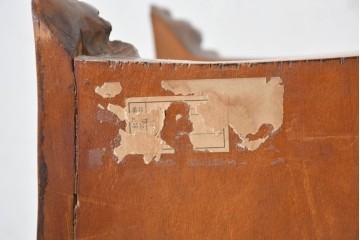 中古　美品　イタリア高級家具　メデア(Medea)　アールヌーヴォー様式　曲線美と彫刻装飾が際立つキャビネット　(R-087804)