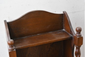 イギリスアンティーク　希少デザイン!　ツイスト支柱が印象的なブックシェルフ　(R-087809)