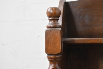 イギリスアンティーク　希少デザイン!　ツイスト支柱が印象的なブックシェルフ　(R-087809)