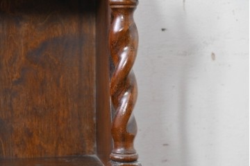 イギリスアンティーク　希少デザイン!　ツイスト支柱が印象的なブックシェルフ　(R-087809)