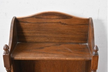 イギリスアンティーク　希少デザイン!　ツイスト支柱が印象的なブックシェルフ　(R-087810)