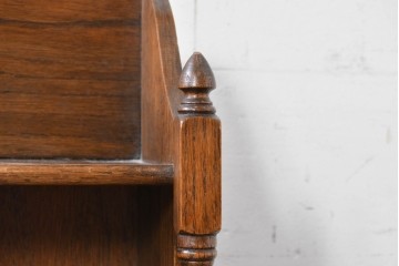 イギリスアンティーク　希少デザイン!　ツイスト支柱が印象的なブックシェルフ　(R-087810)