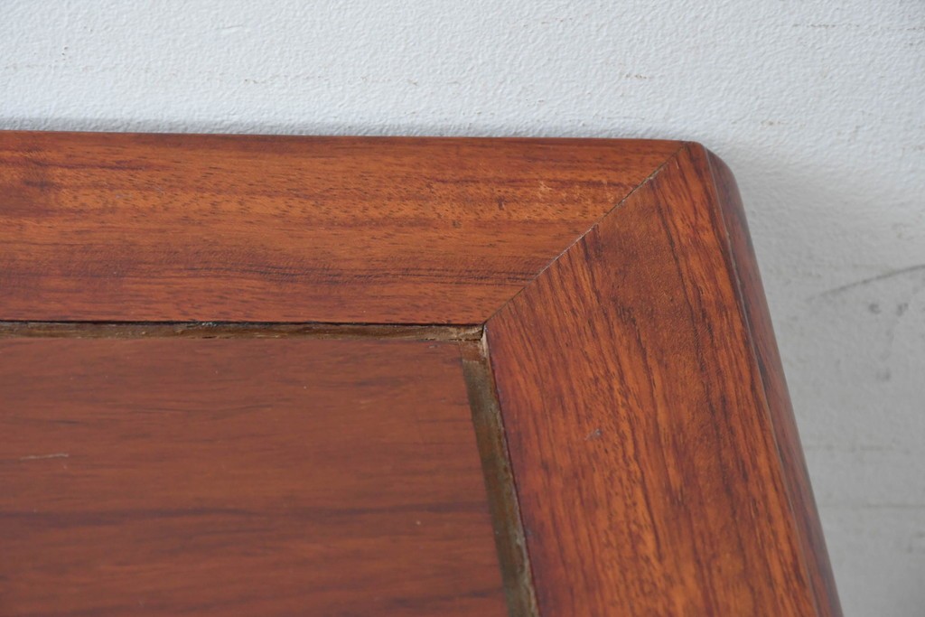 和製ヴィンテージ　花梨(カリン)材　美しい杢目と優雅な猫脚デザインのチェスト　(R-087811)