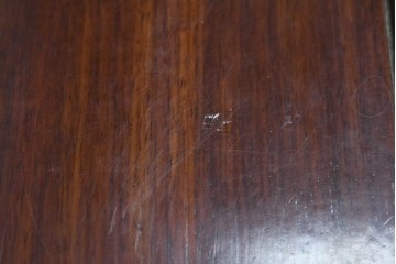 和製ヴィンテージ　花梨(カリン)材　美しい杢目と優雅な猫脚デザインのチェスト　(R-087811)