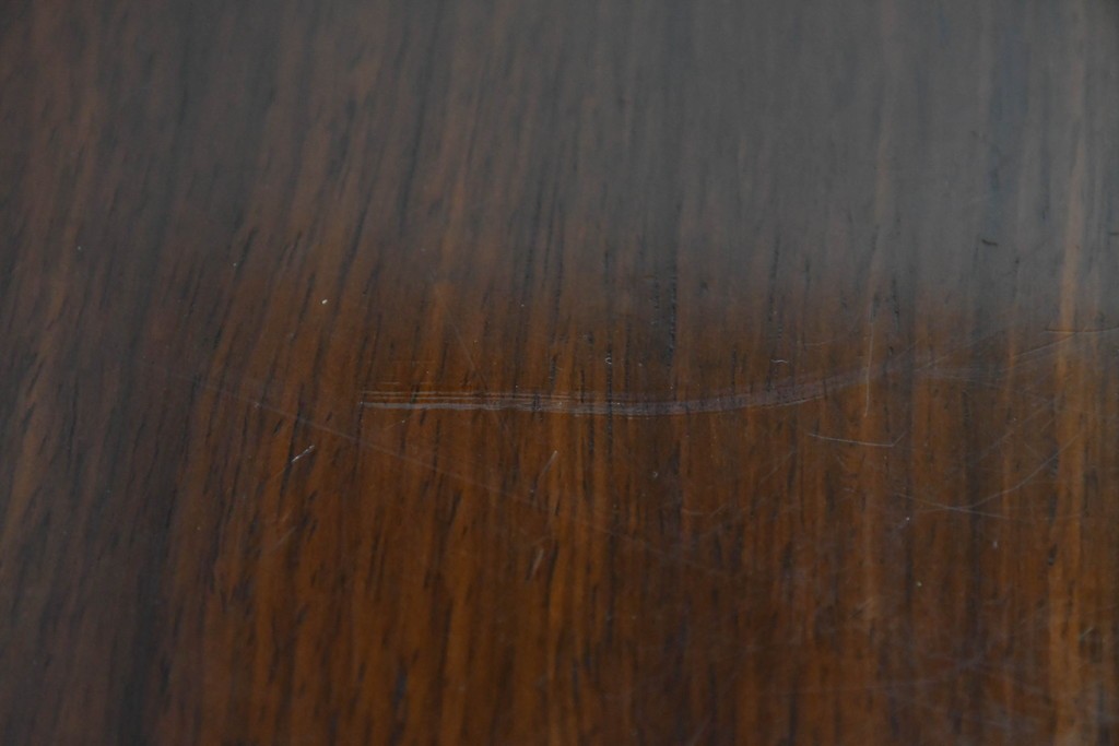 和製ヴィンテージ　花梨(カリン)材　美しい杢目と優雅な猫脚デザインのチェスト　(R-087811)