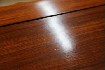 和製ヴィンテージ　花梨(カリン)材　美しい杢目と優雅な猫脚デザインのチェスト　(R-087811)
