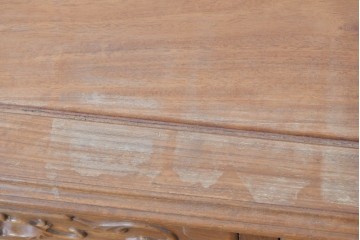 和製ヴィンテージ　花梨(カリン)材　優美な彫刻と猫脚が素敵なクラシカルデザインのサイドボード　(R-087812)