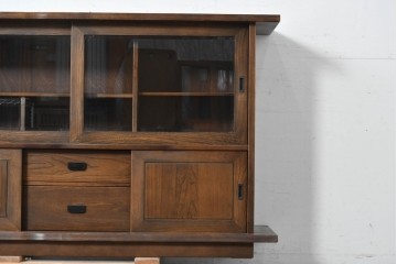 中古　美品　カリモク家具(karimoku)　美しい木目が映える 和モダンデザインのサイドボード　(R-087813)