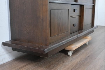 中古　美品　カリモク家具(karimoku)　美しい木目が映える 和モダンデザインのサイドボード　(R-087813)