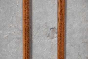 中古　美品　国産職人手作り　岩泉純木家具　和紙張りの引き戸が印象的な栓材・漆塗りのテレビボード　製作費推定70万円　(R-087815)