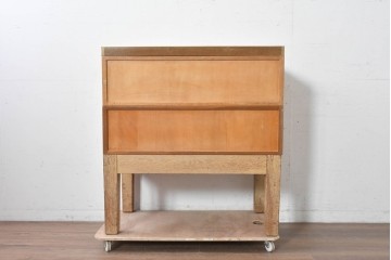 和製ヴィンテージ　昭和レトロ　KIHARA　ナラ材製　小物収納に最適な図書館のカードケース　(R-087819)