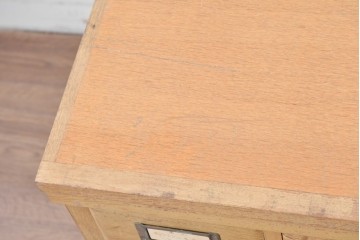 和製ヴィンテージ　昭和レトロ　KIHARA　ナラ材製　卓上収納におすすめの図書館のカードケース　(R-087820)