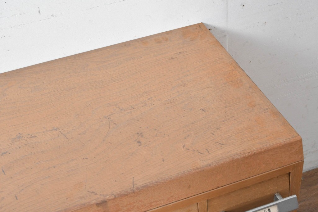 和製ヴィンテージ　昭和レトロ　KIHARA　ナラ材製　卓上収納におすすめの図書館のカードケース　(R-087822)