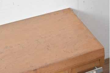 和製ヴィンテージ　昭和レトロ　KIHARA　ナラ材製　卓上収納におすすめの図書館のカードケース　(R-087822)