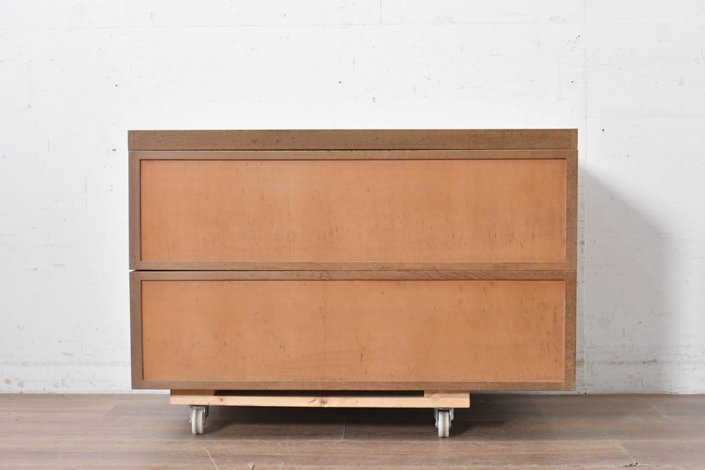 和製ヴィンテージ　昭和レトロ　KIHARA　ナラ材製　卓上収納におすすめの図書館のカードケース　(R-087822)