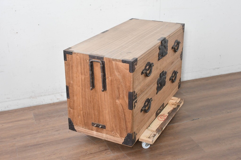 和製アンティーク　明治期から大正期　総桐材　秋田箪笥ローボード　(R-087825)