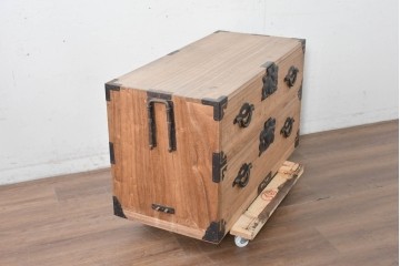 和製アンティーク　明治期から大正期　総桐材　秋田箪笥ローボード　(R-087825)