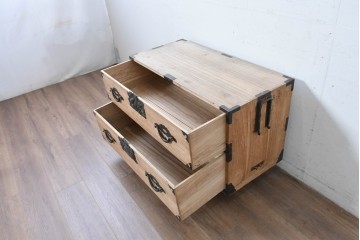 和製アンティーク　明治期から大正期　総桐材　秋田箪笥ローボード　(R-087825)