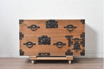 和製アンティーク　明治期から大正期　総桐材　秋田箪笥ローボード　(R-087826)